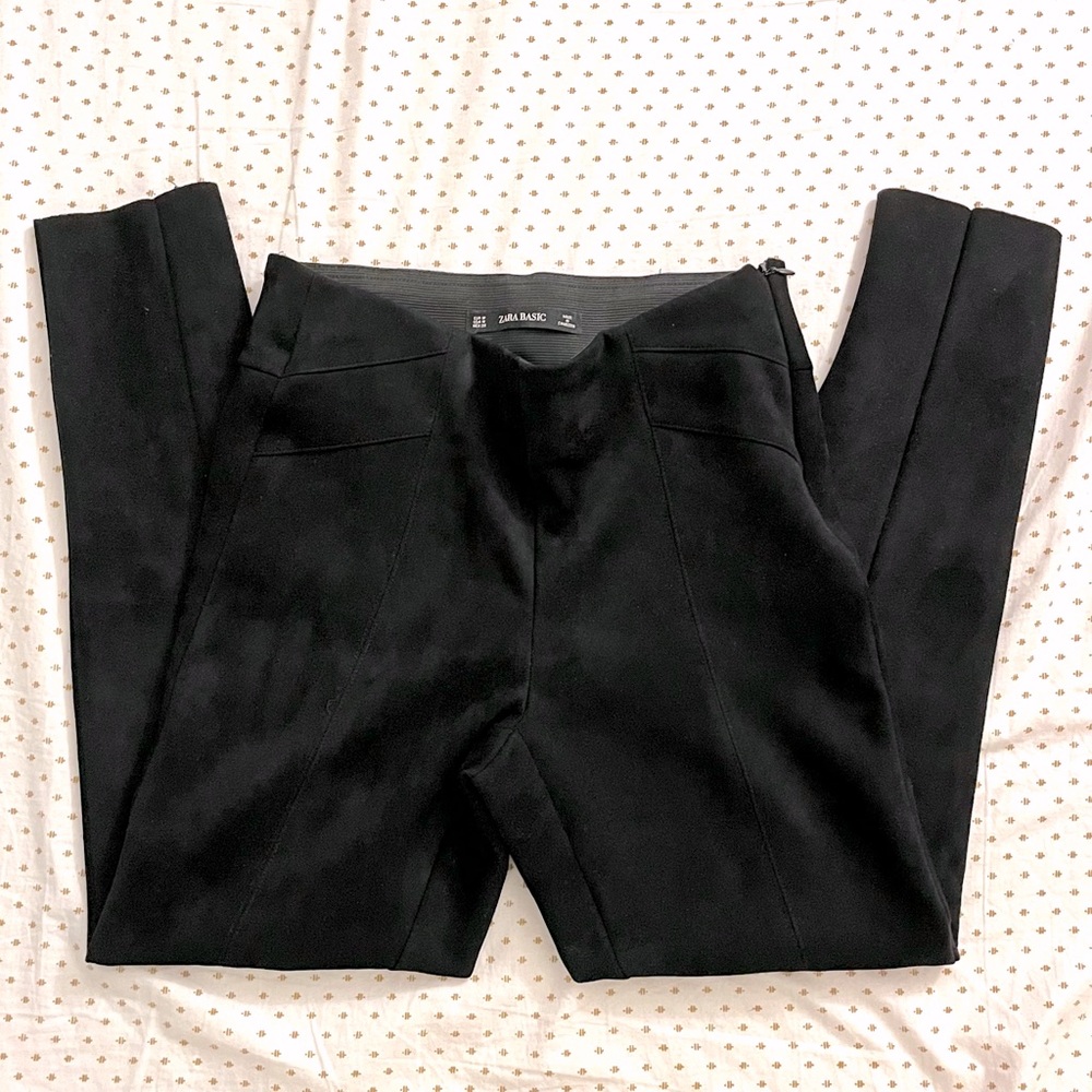 Zara Faux Suede skinny ankle pants, S/M